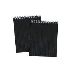 Kollegie Blok spiral A6 sort m Linier